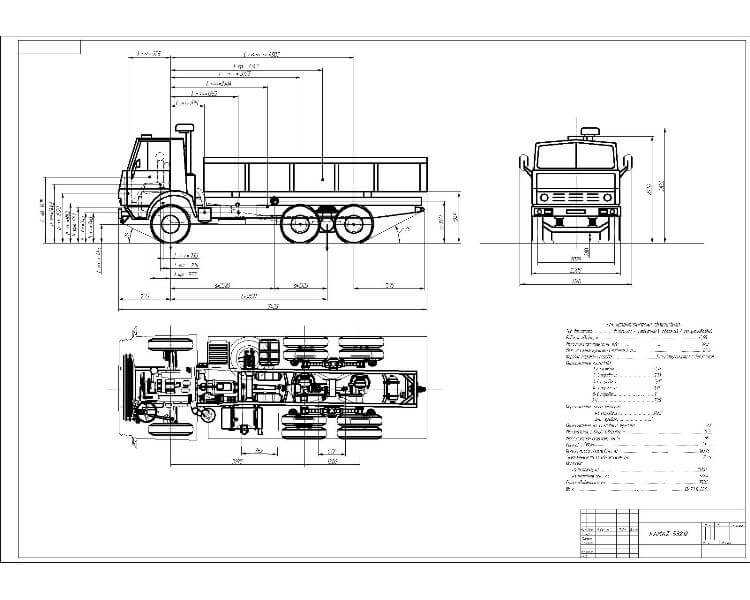 Камаз 53229 чертеж