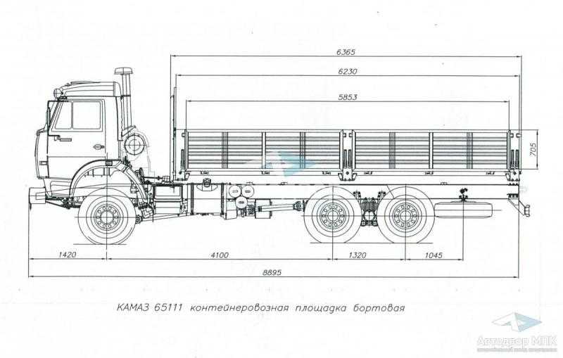 Камаз 65111 чертеж