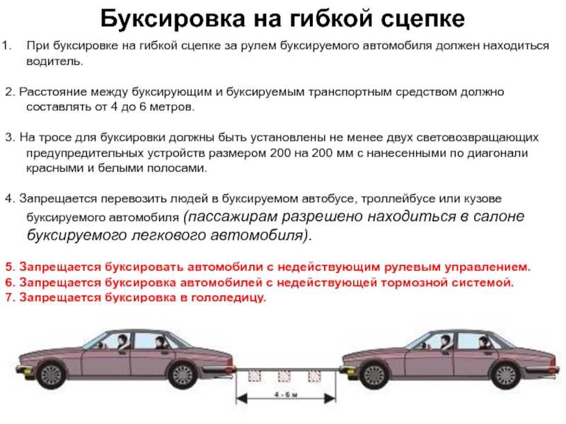 Разрешается ли буксировка легкового автомобиля по полосе мтс